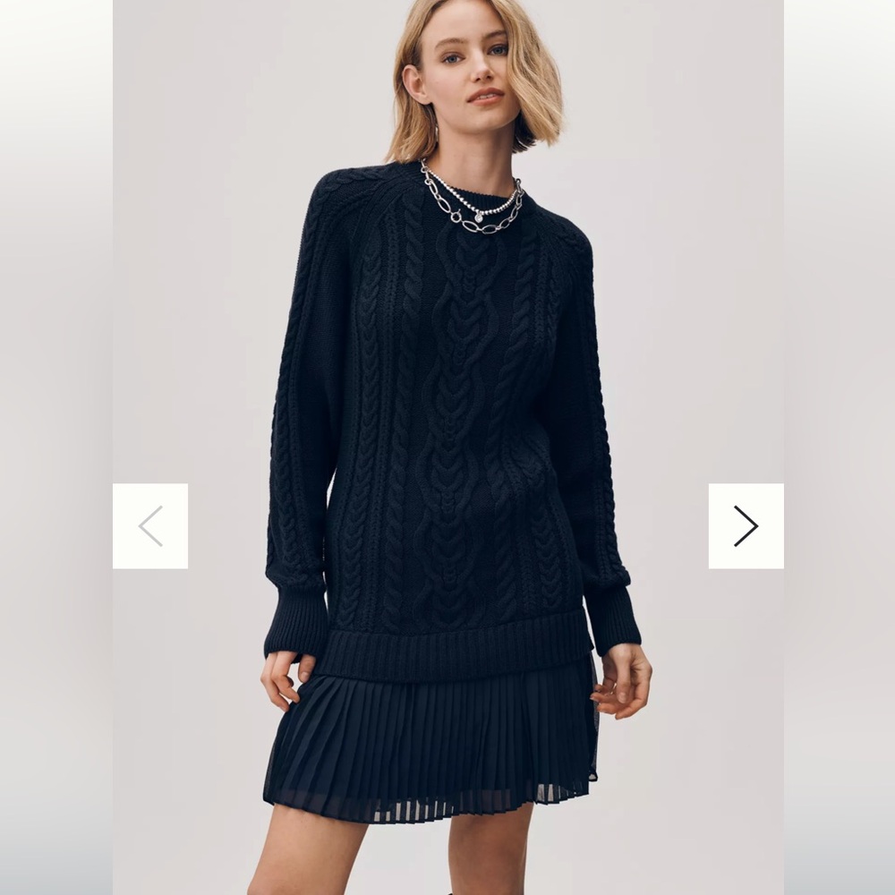 THE DELPHINE SWEATER TWOFER MINI DRESS